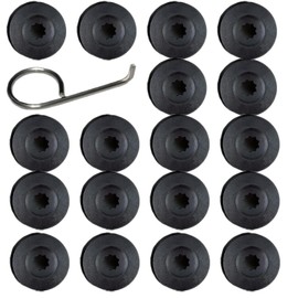 20Pcs Wheel nut Covers with Removal Tool- 17mm,Car Wheel Lug nut Covers auto tire Bolt caps, Wheel Bolt Cover dismantle Replacement 1K0 601 173 for VW, Jetta,Passat GTI, CC （Black）