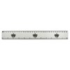 'English Crown' 30cm (12 Inch) White Plastic Ruler (RL00089574)