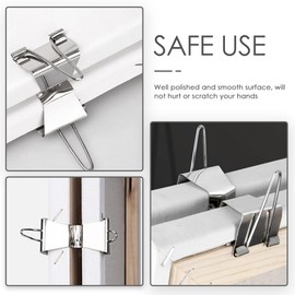 OATIPHO Wet Canvas Clips, 5pcs Stainless Steel Wet Canvas Carriers Clips Wet Canvas Holder Metal Artist Art Clamp Canvas Frame Separating Clip Wet Canvas Clamps Oil Painting Frame Divider