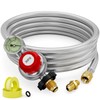 CALPOSE 12FT High Pressure Propane Regulator with Hose, 0-30PSI Adjustable