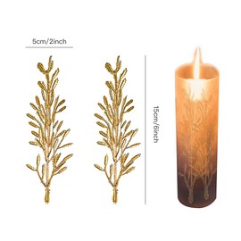 100 Pieces Artificial Flowers for Floating Candles Centerpiece Gold Flower Filler Mini Vase Fillers Filling Floating Candles Filling Flower for Party Home Table Wedding Decoration Vase Fillers(Gold)