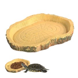 KSJEHW Pack of 2 Water Bowls Terrarium, Turtle Accessories, Reptile Water Bowl, Food Bowl, Terrarium Drinking Bowl, Water Bowl, Bowl, Accessories for Snake, Turtle, Gecko