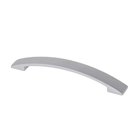 GedoTec Belinda Drawer Handles, Matt Chrome, Furniture Handles, 160 mm, Curved Handles, Handle Height 32 mm, Rounded Aluminium Kitchen Handle, Pack of 10