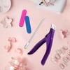 DOETYD Acrylic Nail Clipper Set Stainless Steel Gel False Nail