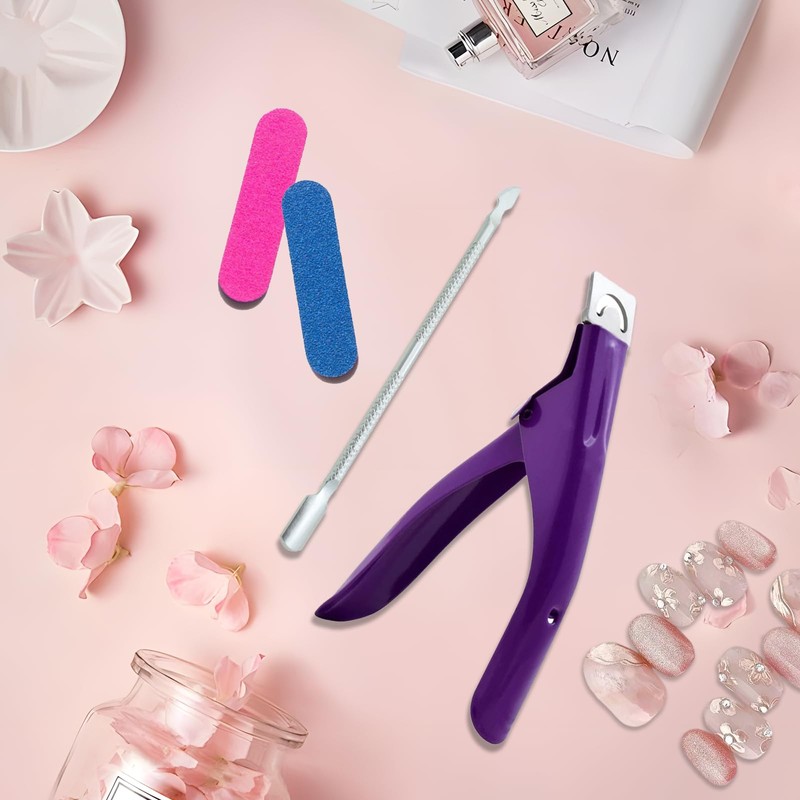 DOETYD Acrylic Nail Clipper Set Stainless Steel Gel False Nail