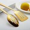 Kitchen Utensils Set 5 PCs Gold Serving Spoon Slotted Spoon