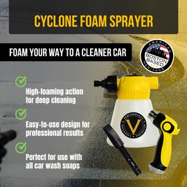 VPD Cyclone Foam Sprayer - High-Foaming Car Wash Sprayer for a Professional-Grade Clean, Foam Cannon for Ultimate Scratch Free Cleaning, Spray Foam Gun, Connects to Any Garden Hose, Family-Friendly