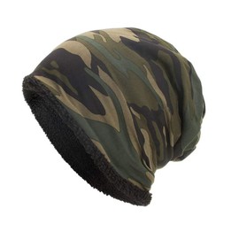 EROSPA® Winter Beanie Hat - Men Women Unisex Cape - Camouflage Army Green, Camouflage Army Green