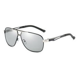 YIMI Polarized Photochromic Driving z87 Sunglasses For Men Women Day and Night safety glasses (photochromic/Black lens)