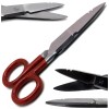 Premium Instruments Multi-Purpose Electrician Red Scissors 5.25" Cutting Stripping Wires
