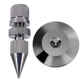 ANCLLO 4Pcs Chrome-Plated Speaker Spike Shockproof Adjustable Isolation Feet Stand Cone Pad for Turntable Amplifier CD DAC Recorder