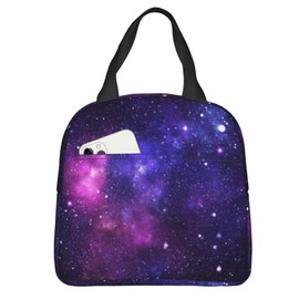 Hulnulnu Galaxy Insulated Lunch Bag Reusable Lunch Box Portable Cooler Lunch Boxes Waterproof Lunch Tote for Picnic Office Work