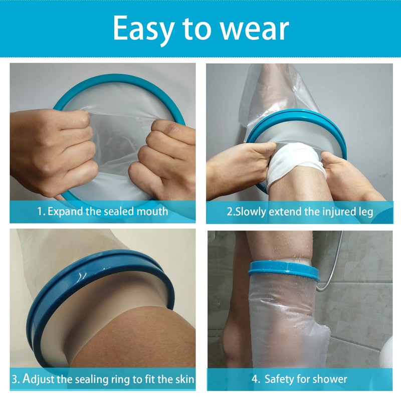 Tideshake - 100% Waterproof Extra Wide Leg Cast Cover for