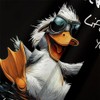Black and White Shower Curtain,Funny Quotes Duck Bathtub Curtain,Animal Pet