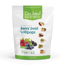 Dr. John's Healthy Sweets Sugar Free Berry Swirl Tooth Lollipops (60 count, 1 LB)
