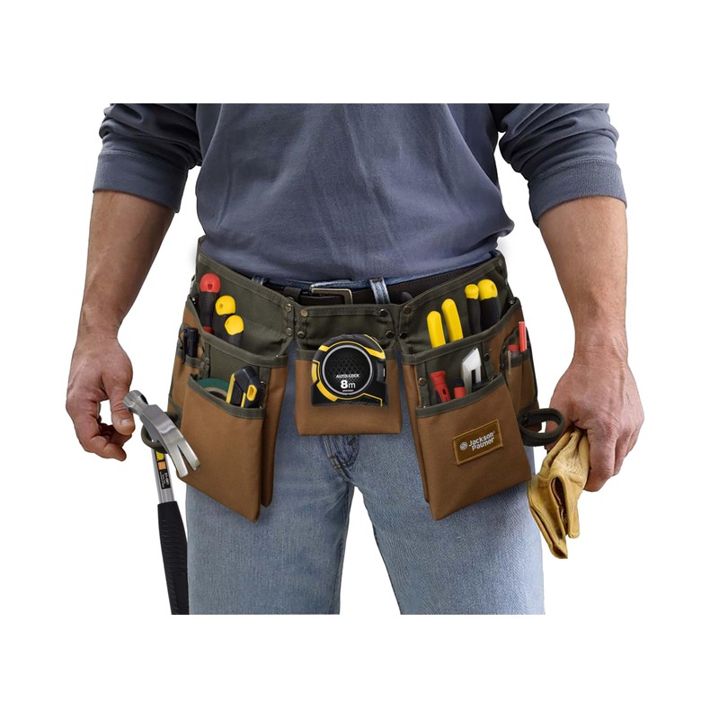 JACKSON PALMER Professional Tool Belt (Tan & Green)
