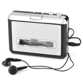 Acogedor Convertidor de Cinta de Casete a CD a Través de USB, Reproductor de Cinta de Casete USB con Auriculares, Compatible con Portátiles y Ordenadores Personales, Convertidor de Casete