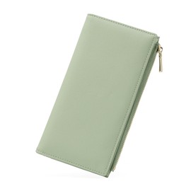 GOIACII Women's Wallet Ultra Slim Credit Card Holder RFID Blocking Vegan Leather Green