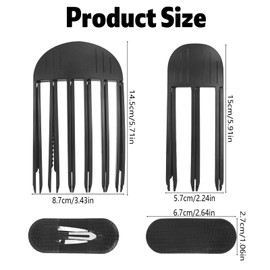 lasuroa 4pcs Hair Volume Clips, Volumizing Hair Clips for Fluffy Bangs & Root Lifting Styling Root Lifter Tool for Women and Men Create Curls & Voluminous Look (Black)