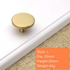 Modern Brushed Brass Gold Round Cabinet Kitchen Knobs Dresser Drawer