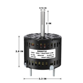 S97018218 Bathroom Exhaust Fan Motor Replacement, Compatible with QTRN110L, QTRN110, QTN110E, QTN110LE, QTR110, QTR110L, QTR100L, QT90L, Whisper-Quiet 1.0 Sones, Replaces OEM S97020048, S97020971