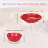DURASIKO Non-Skid Suction Base Plates & Bowls Set, Adaptive Spill
