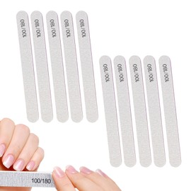 Pack of 10 Nail Files for Gel Nails, Nail File, Nail File Gel Nails, Nail File 100/180. Files for Gel Nails, Nail Files Natural Nails, Nail File, for Nail Studios DIY Nail Art Home