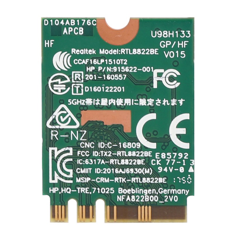 Network Card RTL8822BE Dual Band 2.4G/5G M.2 Interface Support for