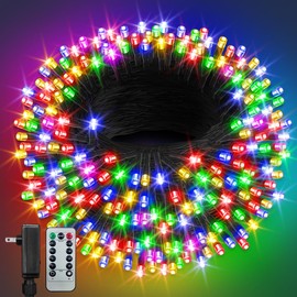 ROSCOO 324FT Christmas Lights, 900LED Outdoor Christmas Lights Multicolor, Smart String Lights with Remote Control, IP65 Waterproof, 8 Modes, for Christmas Tree Birthday Garden Decor (3x108FT)