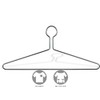 Chrome Metal Anti-Theft Closed Loop Suit Hanger in 17" Length