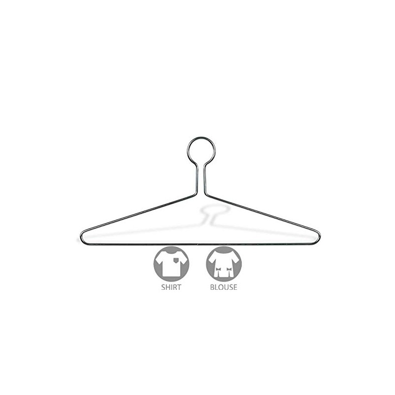 Chrome Metal Anti-Theft Closed Loop Suit Hanger in 17" Length