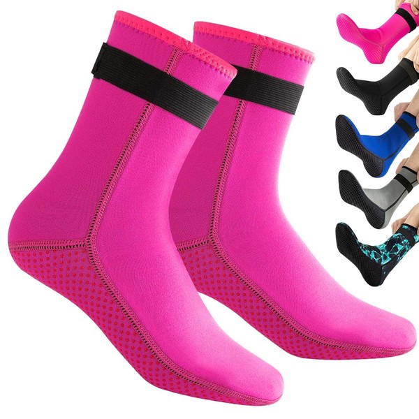 HINATAA 3mm Neoprene Wetsuit Socks,Thermal Wetsuit Socks, Quick-Drying Non-Slip Diving