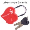 OW-Travel Heart Lock with Key Suitcase Lock Padlock Luggage Lock