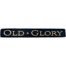 Old Glory Rustic Wood Block Sign with Star, Americana Patriotic Decor, 12 Inch, Made in America