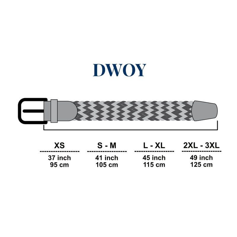 DWOY Elastic Braided Stretch Belt for Men and Women Elastic