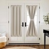 NICETOWN 100% Linen Blackout Door Curtain for Patio Glass Window,