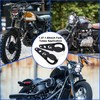 MOVOTOR Motorcycle Headlight 7inch with Bracket Clamp Red Background White
