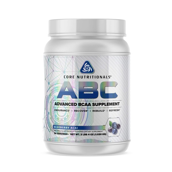 Core Nutritionals Platinum ABC Advanced Intra-Workout BCAA Supplement with 2.5 G Beta Alanine, Citrulline Malate to Increase Endurance and Performance, 50 Servings (Blueberry)