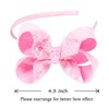 AMYBASIC Sparkly Sequin Hair Bow Headbands - Boutique Ribbon Bows