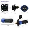 GaiRen 50 Amp Industrial Connector, 8AWG 2 Pin Waterproof IP67