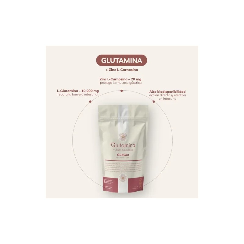 Glutamina Zinc L-carnosina Sin Sabor - 30 Sobres