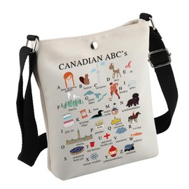 Canadian Alphabet Tote Bag Canadian Lover Gifts Canadian Welcome Bag Canadian Souvenir Gift (CanadianBagCA)