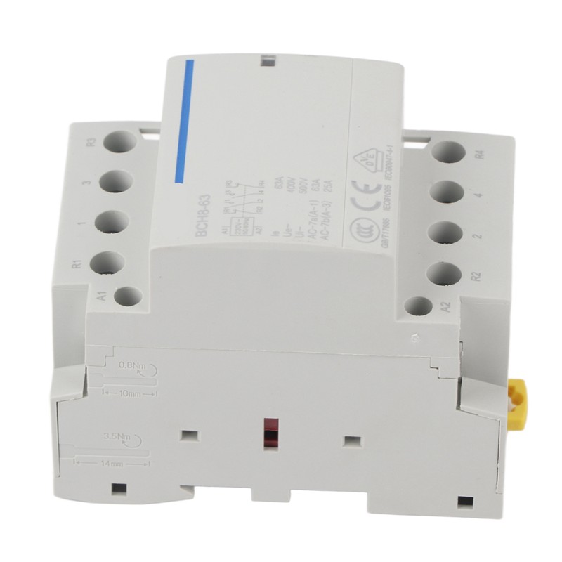 4P 63A 24V/ 50/60Hz Household AC Contactor 2NO2NC (230VAC)