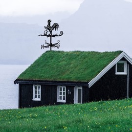 Stainless Steel Weather Vane Retro Rooster Weathervanes Garden Chicken Stake Weathercock Farm Scene Wind Direction Indicator for Sheds Roof Shack Yard Garden Ornaments Decoration