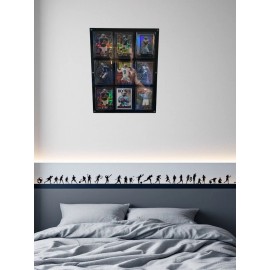 Xtreme Slabs Black acrylic 9 pocket wall display For 3x4 Toploaders With Magnetic Face.