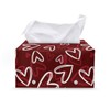 KUIFORTI Love Heart Tissue Box Valentines Day Leather Tissue Box