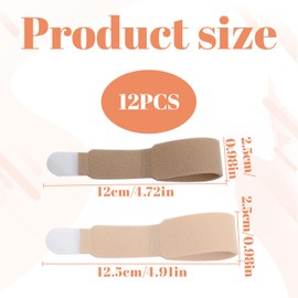 Toe Straighteners,12pcs Reusable Toe Straighteners for Bent Toes & Curled Toes,Toe Straightener