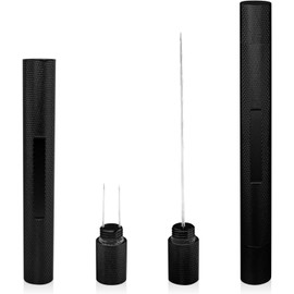 Cigar Unclogging Pin Set, Cigar Punch Tool with Cigar Draw Enhancer for Easy Cutting of Blocked Cigars and Enjoy The Last FT Cigar Without Getting Burned-Black