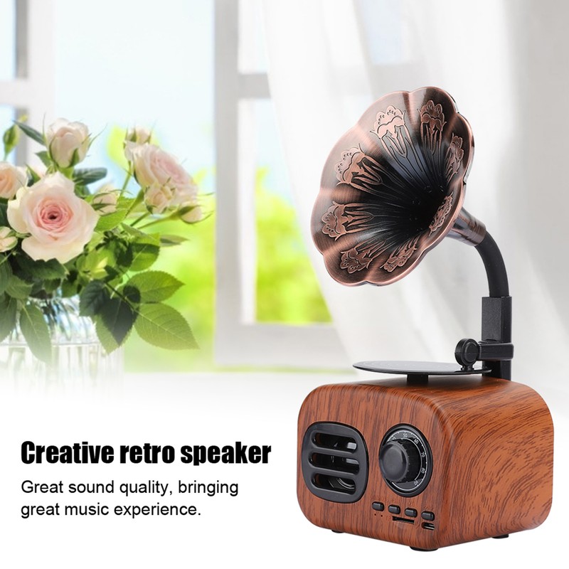 Mini Retro Bluetooth Smart Speaker Portable Loudspeaker Music Player for