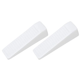 METALLIXITY Door Stop Wedge(64mm/2.52") 2Pcs, Plastic Door Wedge - for Door Carpet Floor Protectors, White
